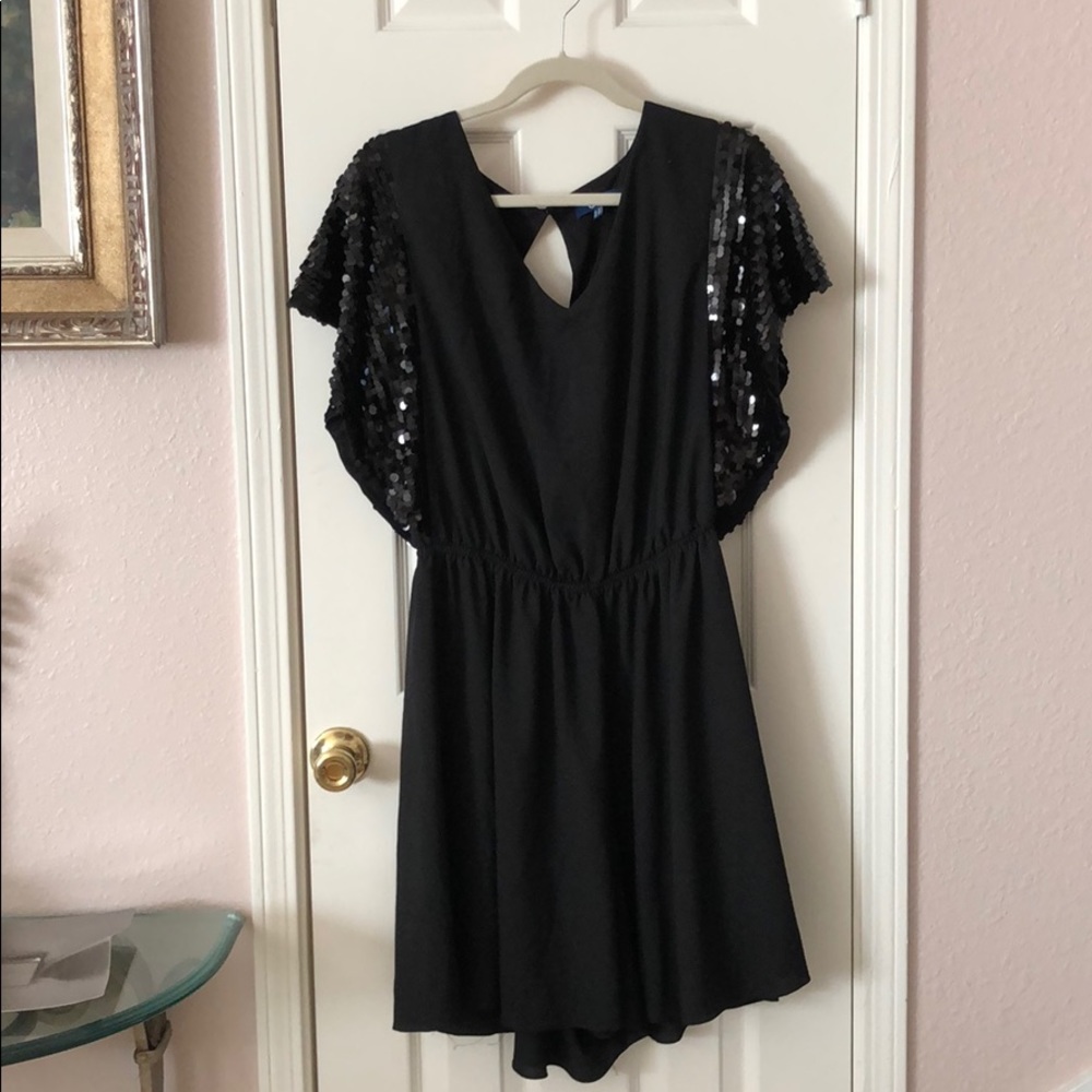 ASOS Curve Black Sequin Romper Playsuit